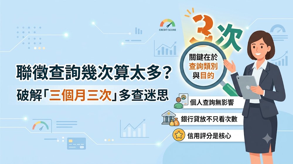 聯徵查詢幾次算太多？破解「三個月三次」多查迷思