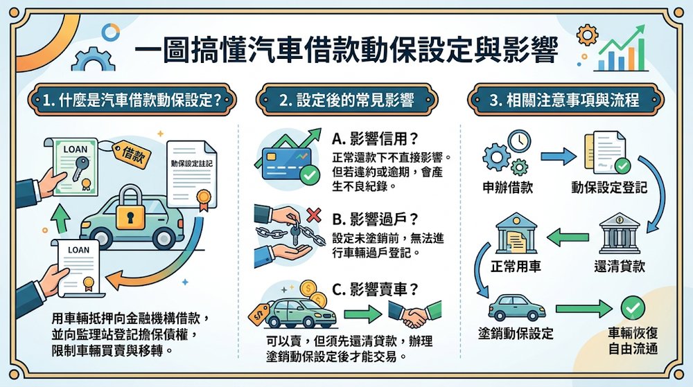 汽車借款動保設定是什麼？會影響信用、過戶或賣車嗎？