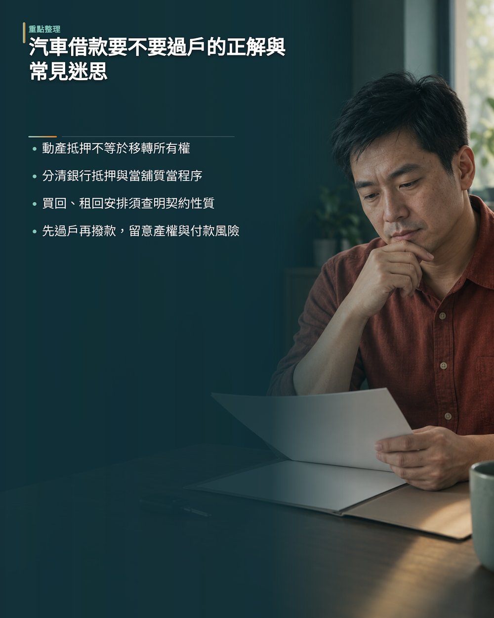 汽車借款要不要過戶的正解與常見迷思