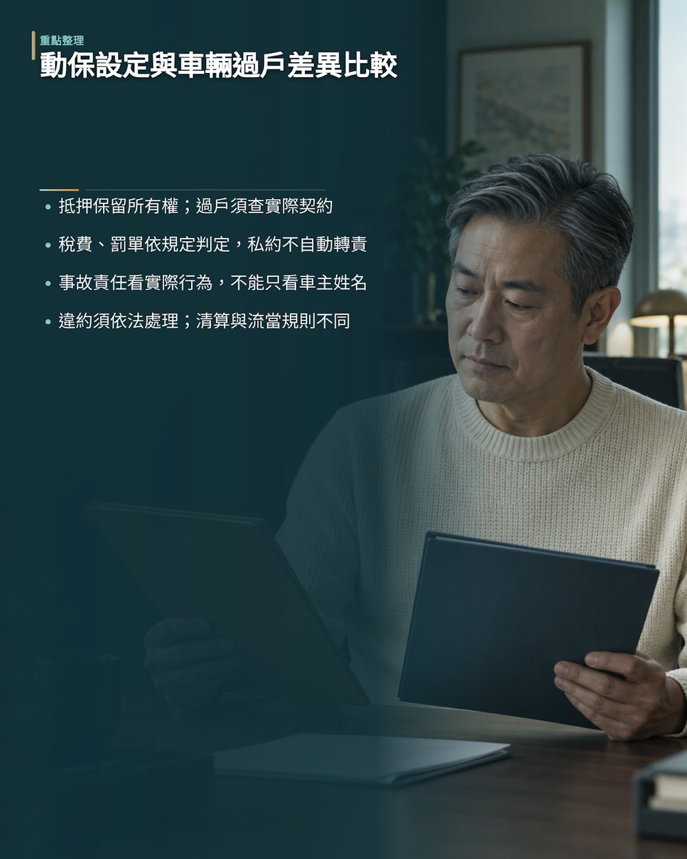 動保設定與車輛過戶的差異比較